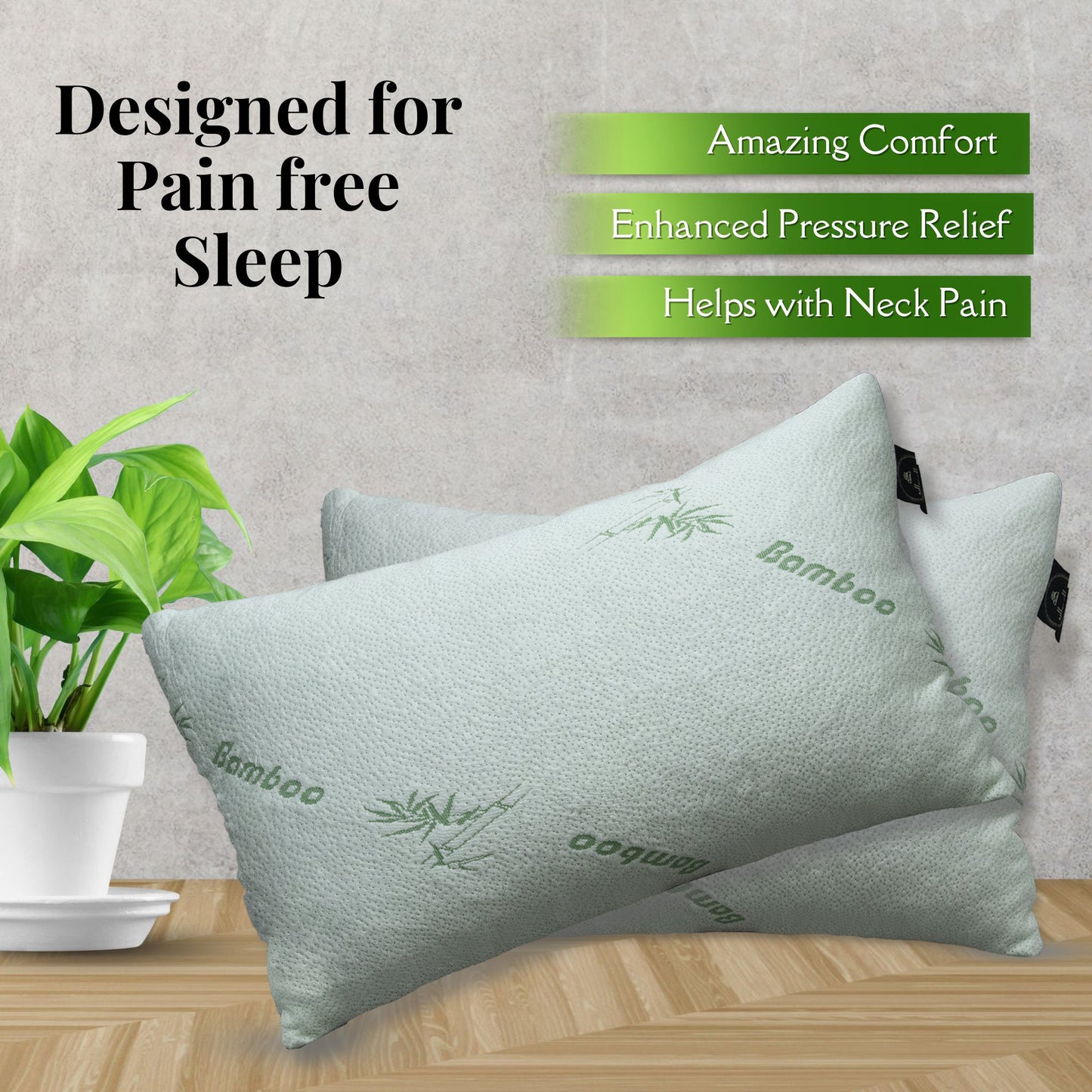 Mellow Pillow Bamboo with Shredded Memory Foam Pillow