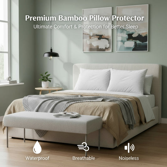 Mellow Pillow Waterproof Bamboo Pillow Protector