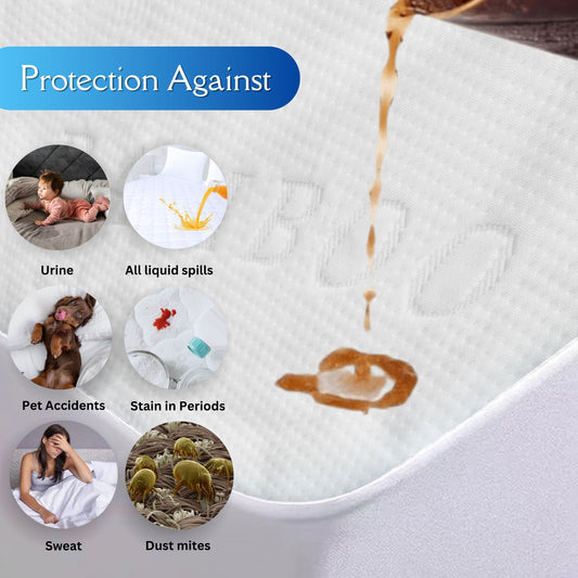Mellow Pillow Waterproof Bamboo Mattress Protector