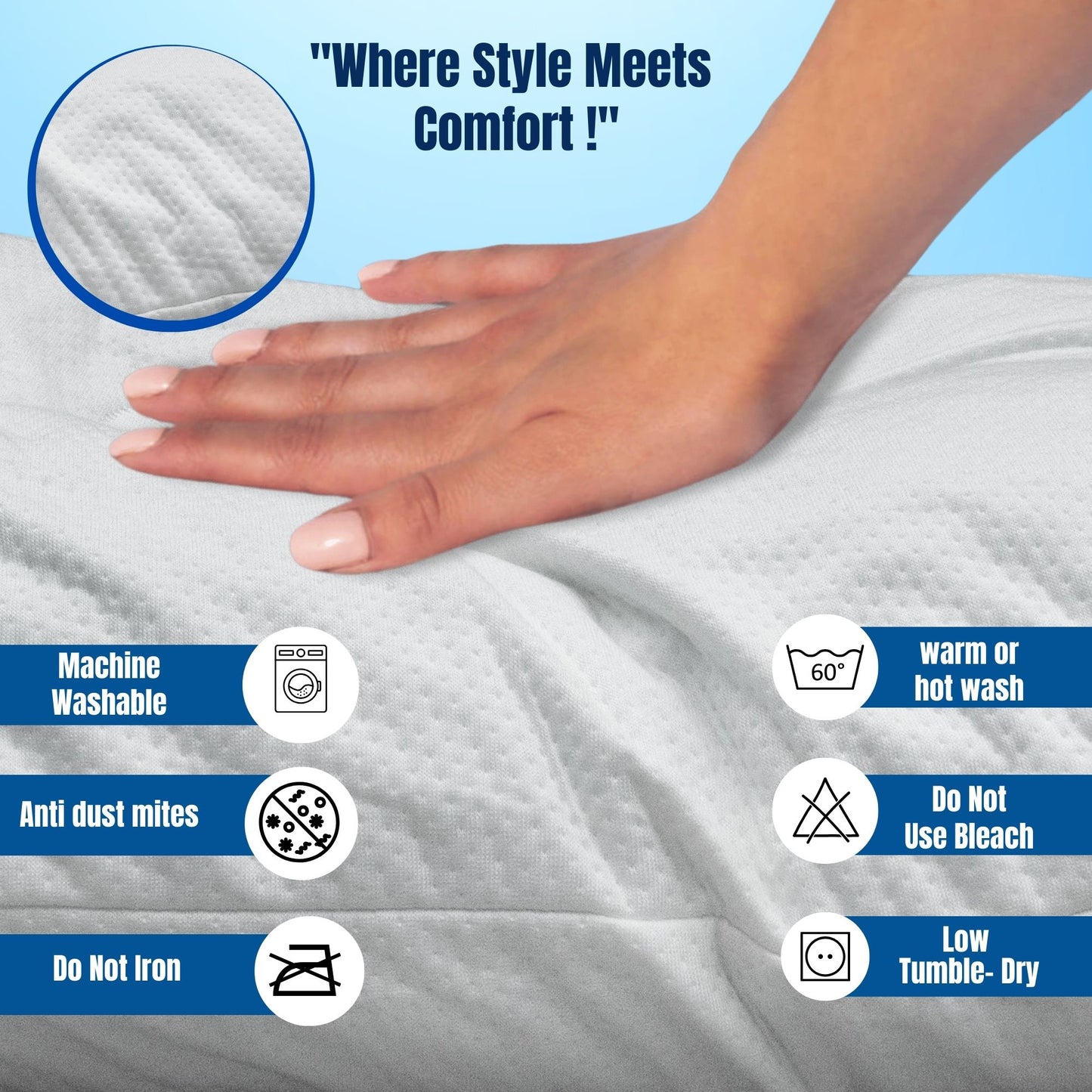 Mellow Pillow Waterproof Bamboo Pillow Protector
