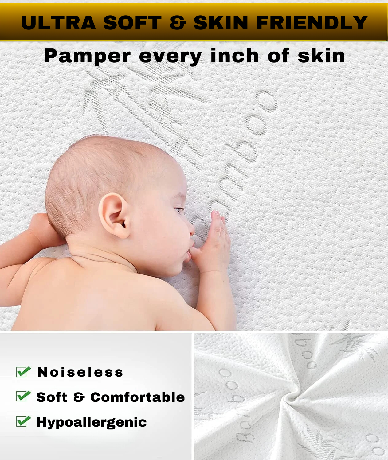 Mellow Pillow Bamboo Mattress Protector