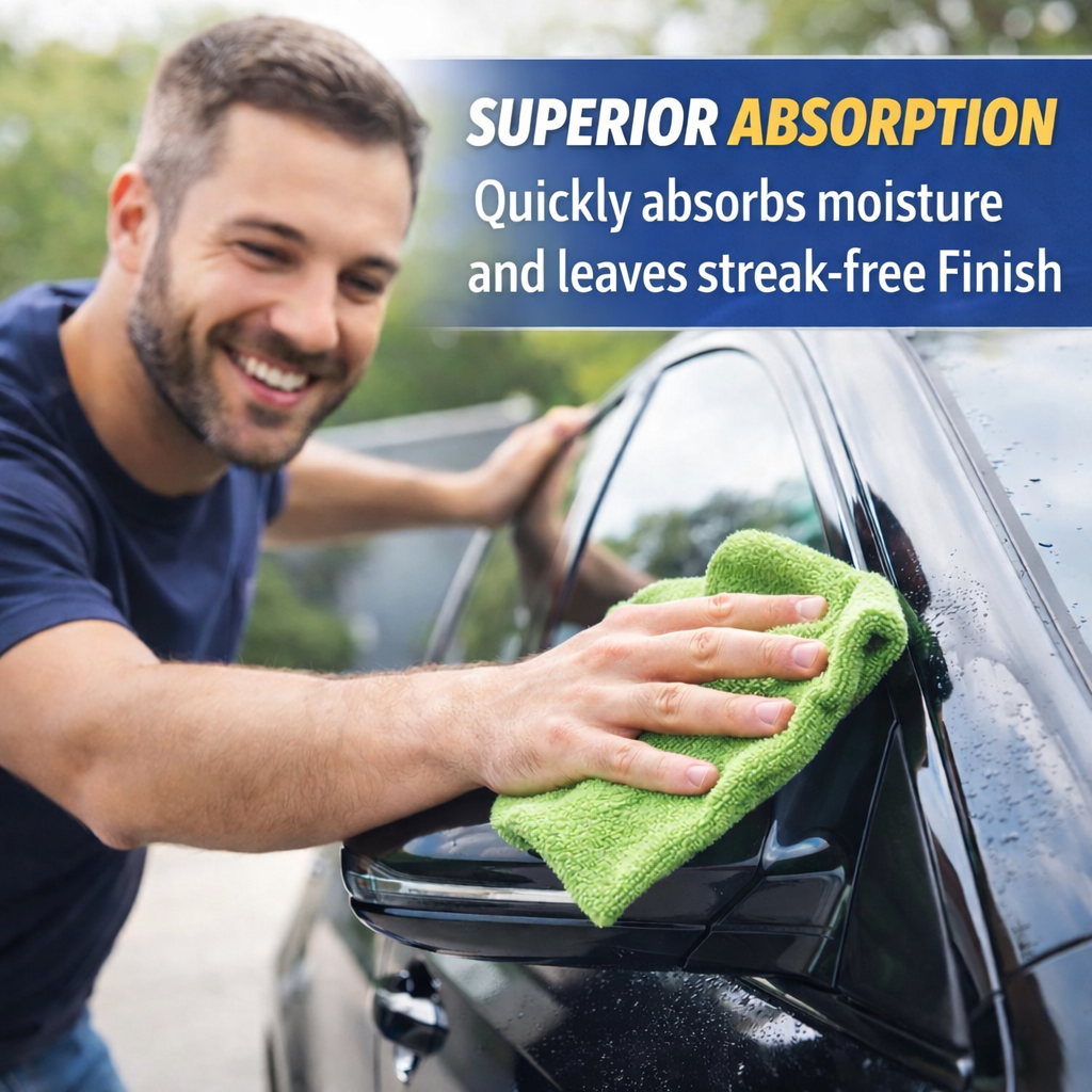 Microfiber Cleaning Cloth - 300 GSM Ultra Soft Microfibre Cloths | Lint-Free, Reusable, Streak-Free Cleaning Towels for Home, Car & Kitchen